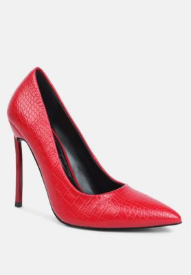Womens Urchin Croc High Stiletto Heel Pumps