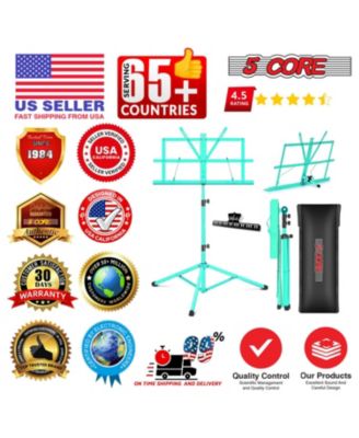 Music Stand Adjustable 57" Desktop Book Stands Sheet Holder All Metal Portable Bookstand