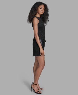 Women's Sleeveless Suede Mini Dress