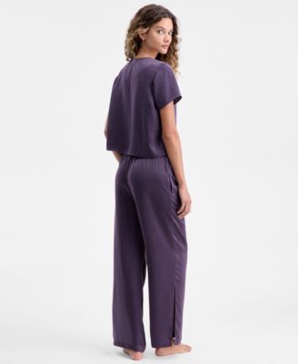 Women's 2-Piece Short-Sleeve Top and Pants Pajama Set