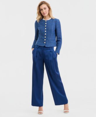 Women&#39;s Boucl&amp;eacute; Tweed Cropped Jacket