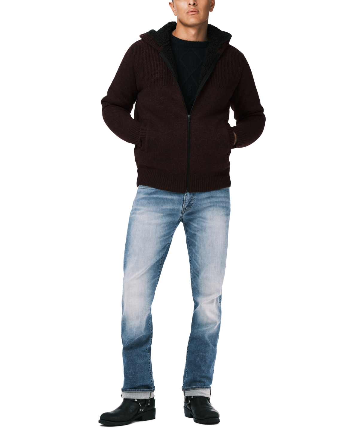 Buffalo David Bitton Men's Walmick Full-zip Hooded Jacket In Black