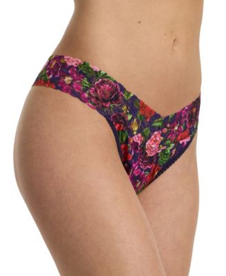 Women's Printed Signature Lace Original Rise Thong Underwear