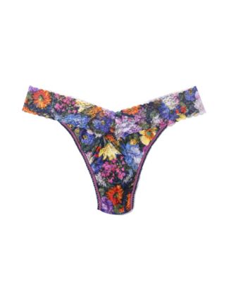 Women's Printed Signature Lace Original Rise Thong Underwear