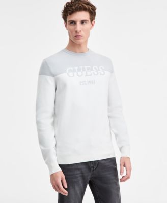 Men's Kantu Two-Tone Crewneck Logo Sweater