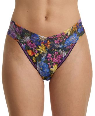 Women's Printed Signature Lace Original Rise Thong Underwear