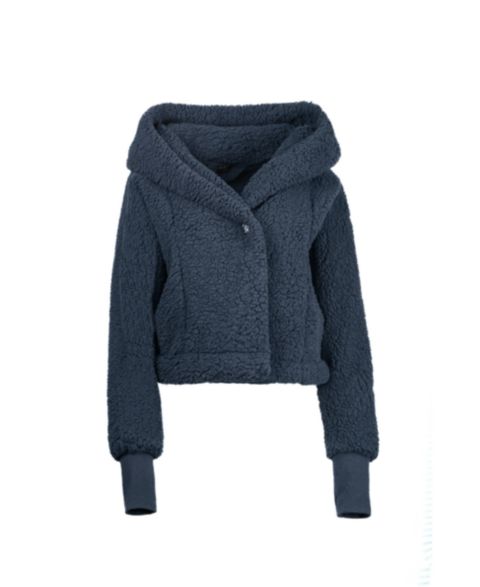 Женские куртки By JILL MARTIN Hooded Cropped Length Button Front Lounger Jacket