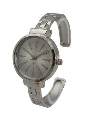 Silver Petite Artistic Bangle Watch