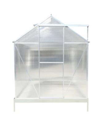 Aluminum Frame Greenhouse with Polycarbonate Panels and Roof Vent