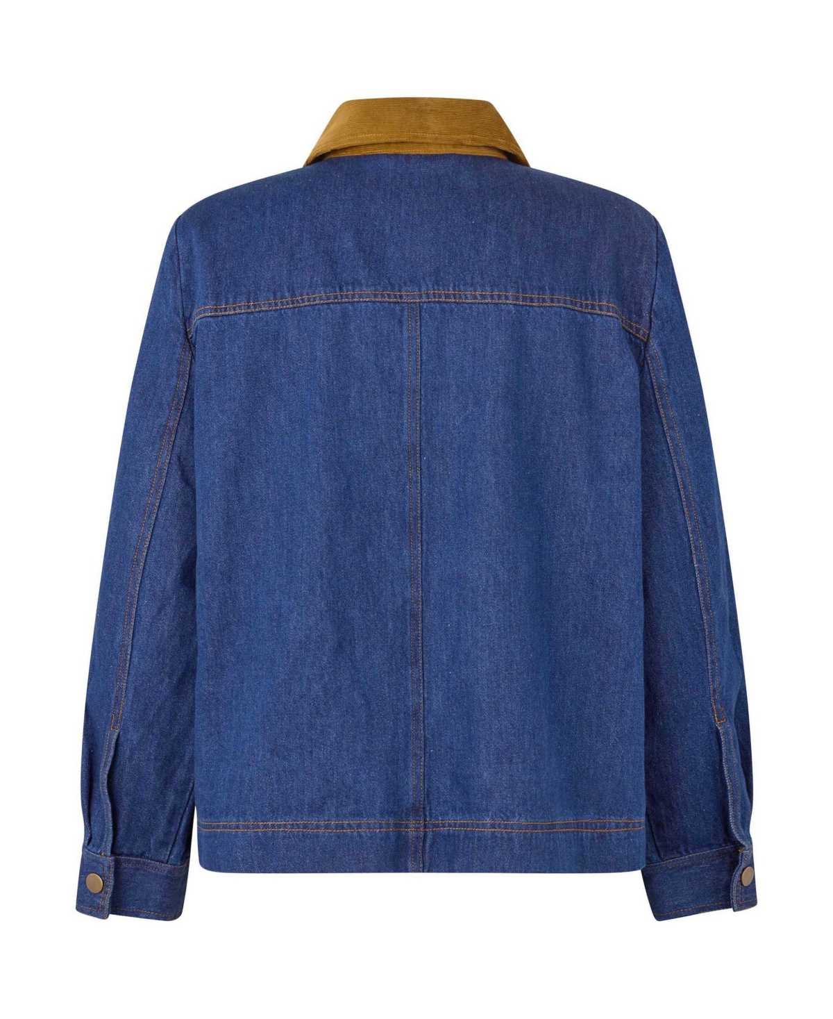 Masai Copenhagen Women's Long Sleeve Velvet Collared Denim Jacket