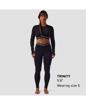 Women's Cedars RWS Merino Lt-Wt Baselayer Cropped Crew Top Lightweight Long Underwear Tops