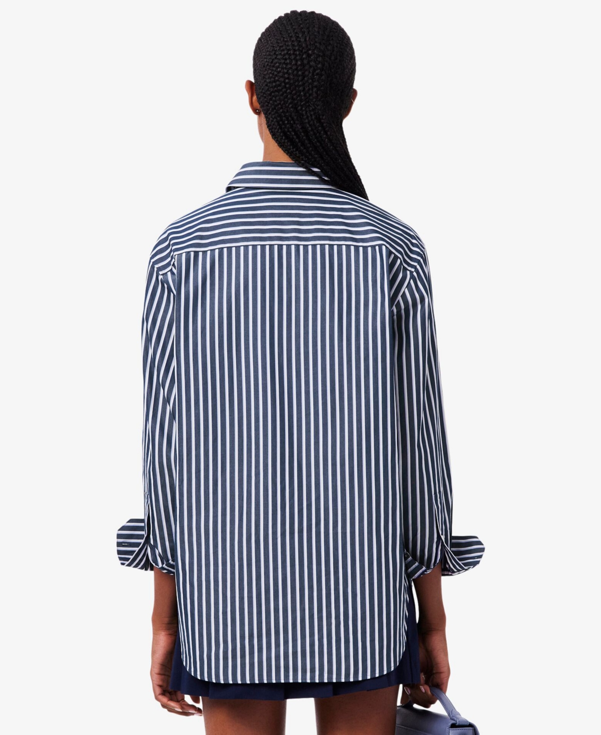 Lacoste Usa Women's Striped Oversized Shirt
