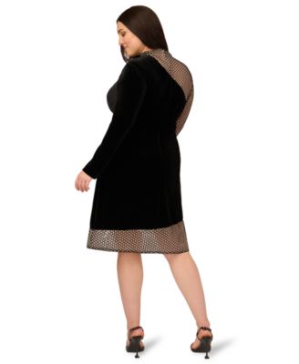 Plus Size Mock Neck Mini Dress