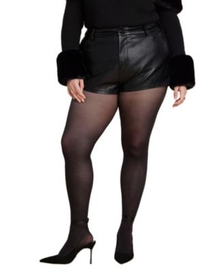 Women's Plus Size Mini Faux Leather Short