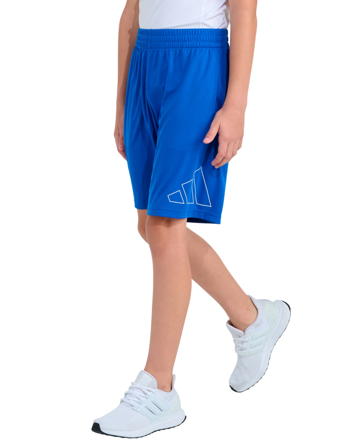 adidas Boys 8-20 Elastic Waistband Essentials Big Logo Shorts