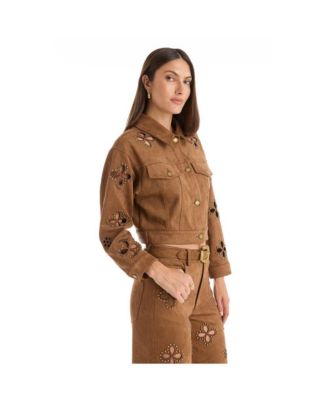 Women's Kaia Suede Jacket - Cognac