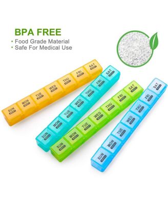 Pill Organizer Monthly 28 Day Easy Open Moisture Resistant Box for Vitamins