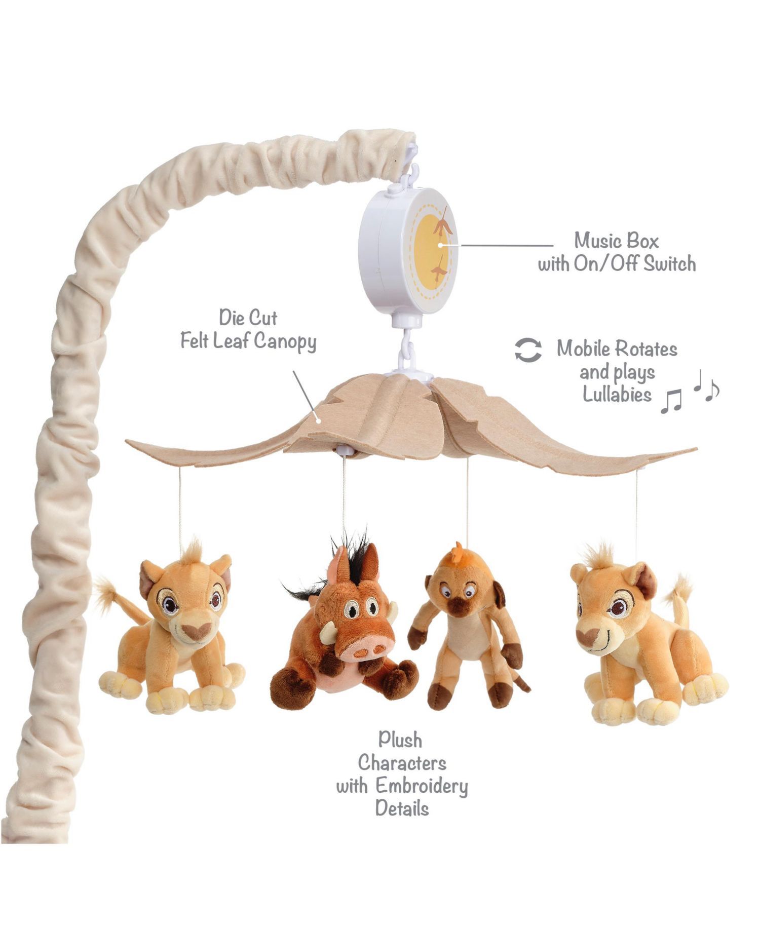 Lambs and Ivy Disney Baby Lion King Safari Musical Baby Crib Mobile Soother Toy