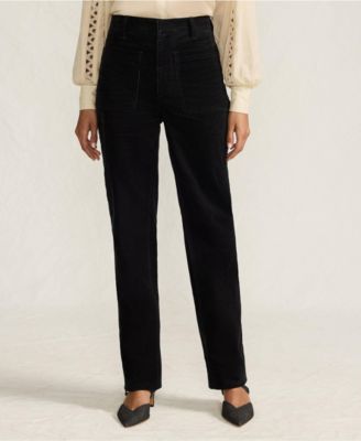 Women's Corduroy High Rise Rail Straight Leg Pants