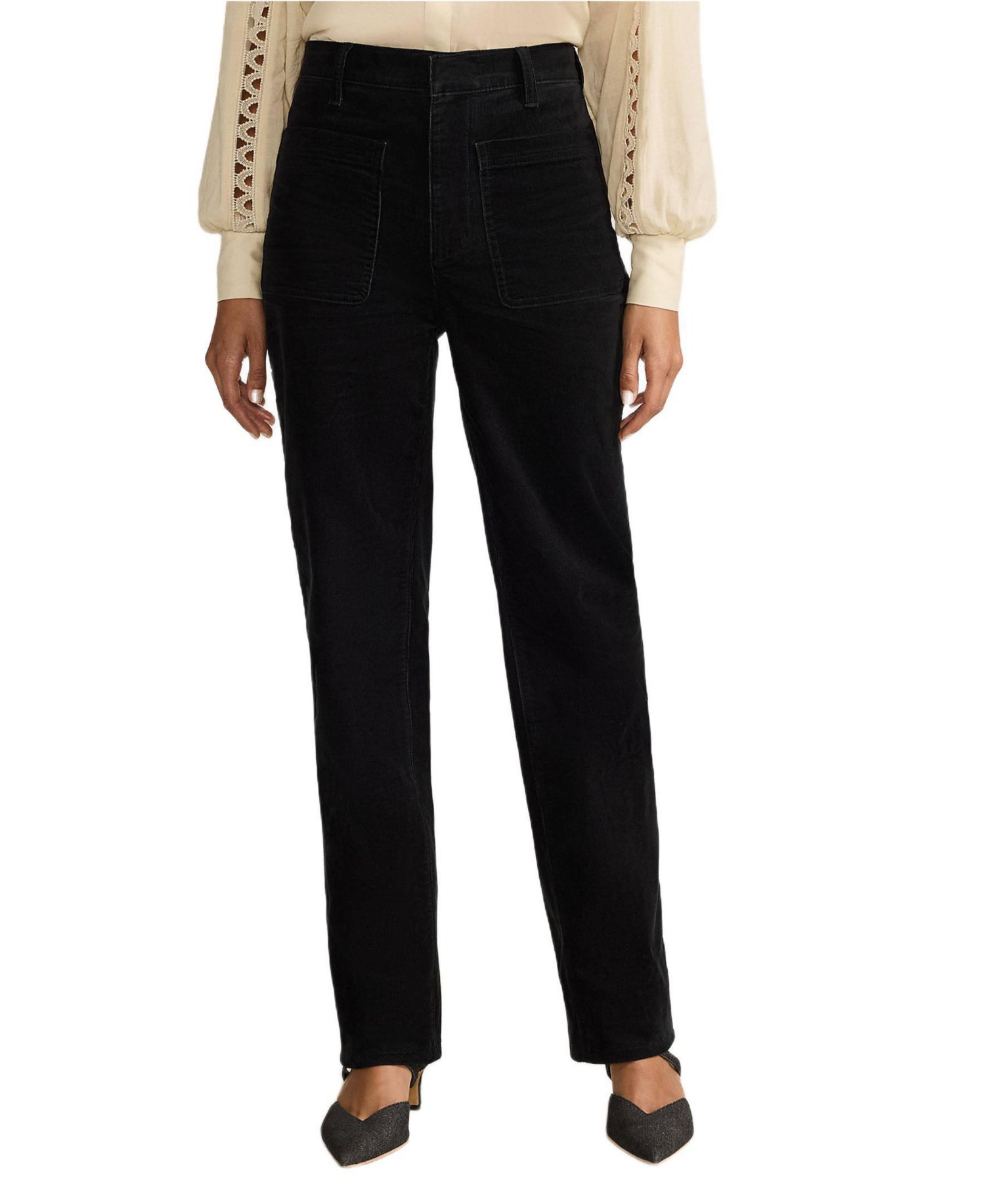 Women's Corduroy High Rise Rail Straight Leg Pants