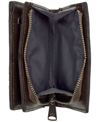 Linette Bark Leaves Snap Wallet