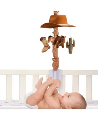 Country Western Cowboy Hat Musical Baby Crib Mobile Soother Toy