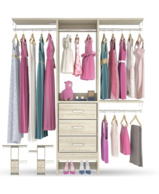 4FT Small Closet Organizer with Fabric Drawers