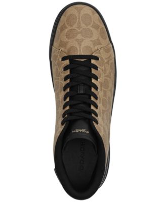 Men's High Line High-Top Signature Canvas Round Toe Sneakers