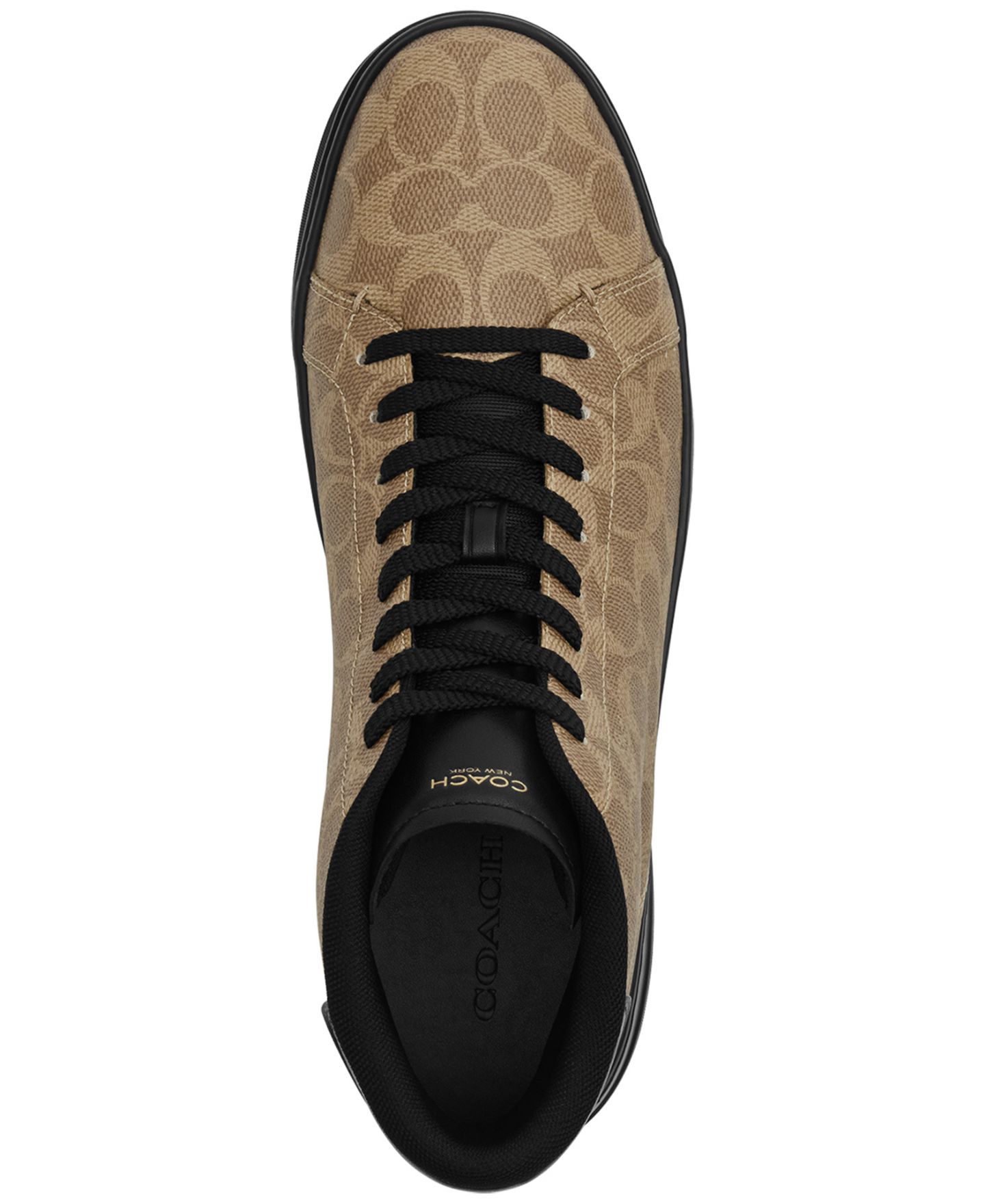 Мужские кроссовки COACH Highline Signature Canvas High Top, цвет: Хаки / Чёрный — фото 4