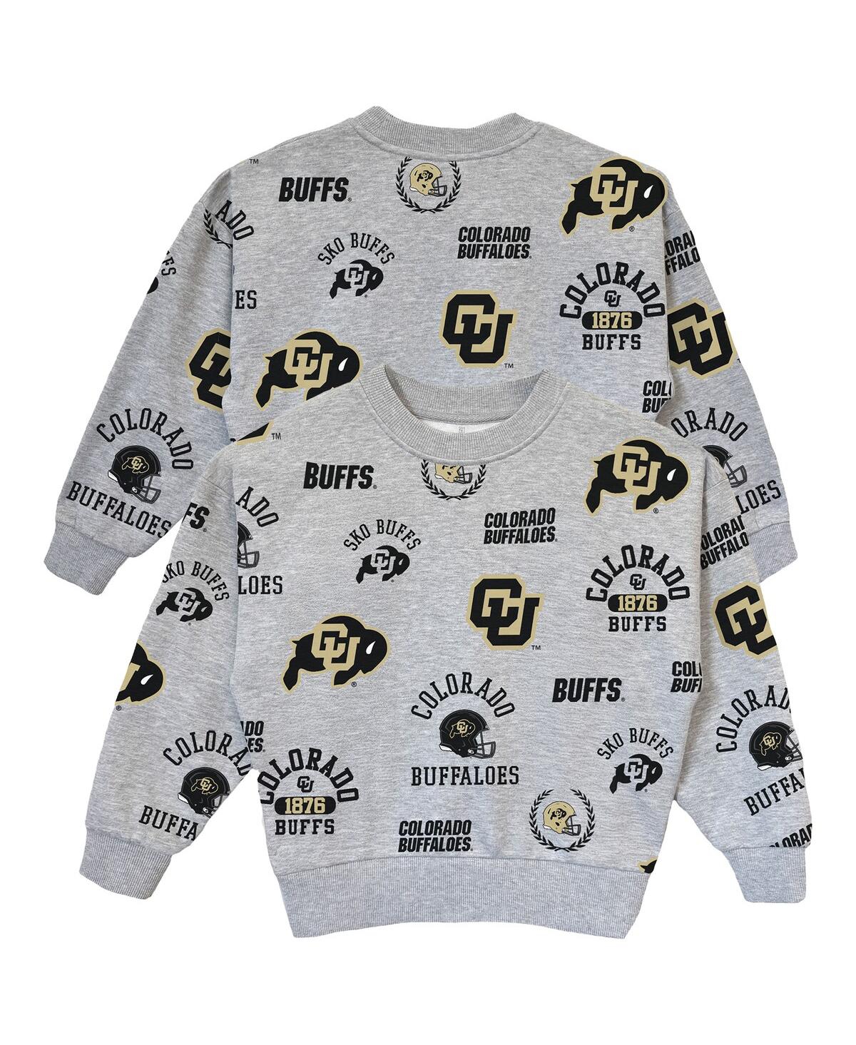 Gameday Couture Kids' Big Girls Gray Colorado Buffaloes Always On Repeat Pullover Sweatshirt
