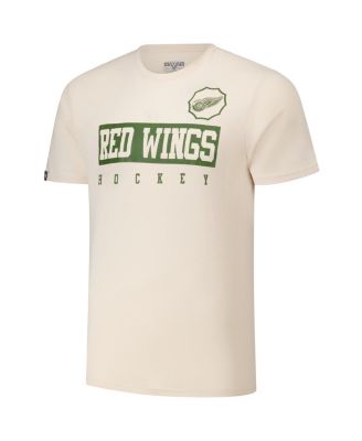 Men's Dylan Larkin Khaki Detroit Red Wings 2024 NHL Military Appreciation Richmond Delta Player Name Number T-Shirt