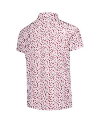 Big Boys and Girls Crimson Alabama Crimson Tide Tom Allover Print Performance Polo Shirt