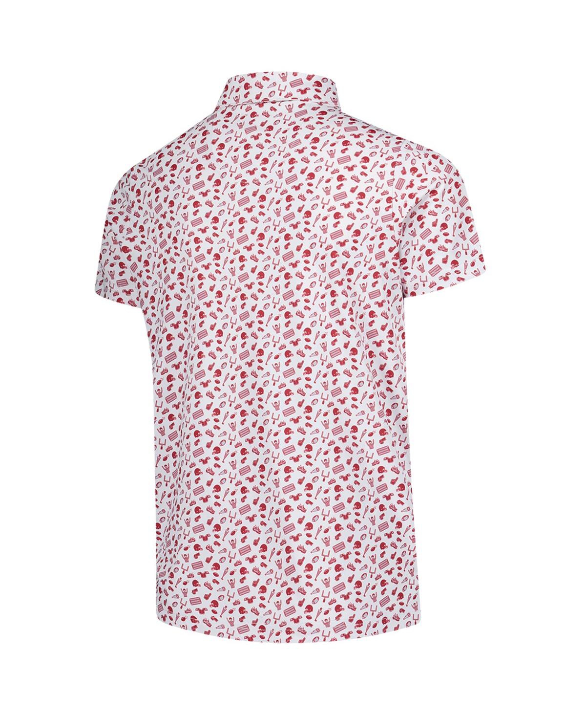 Garb Big Boys And Girls Crimson Alabama Crimson Tide Tom Allover Print Performance Polo Shirt In Multi