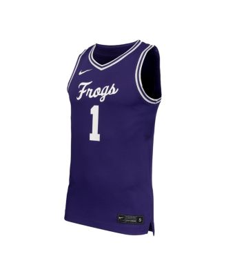 Men's 1 Purple TCU Horned Frogs Replica Basketball Jersey