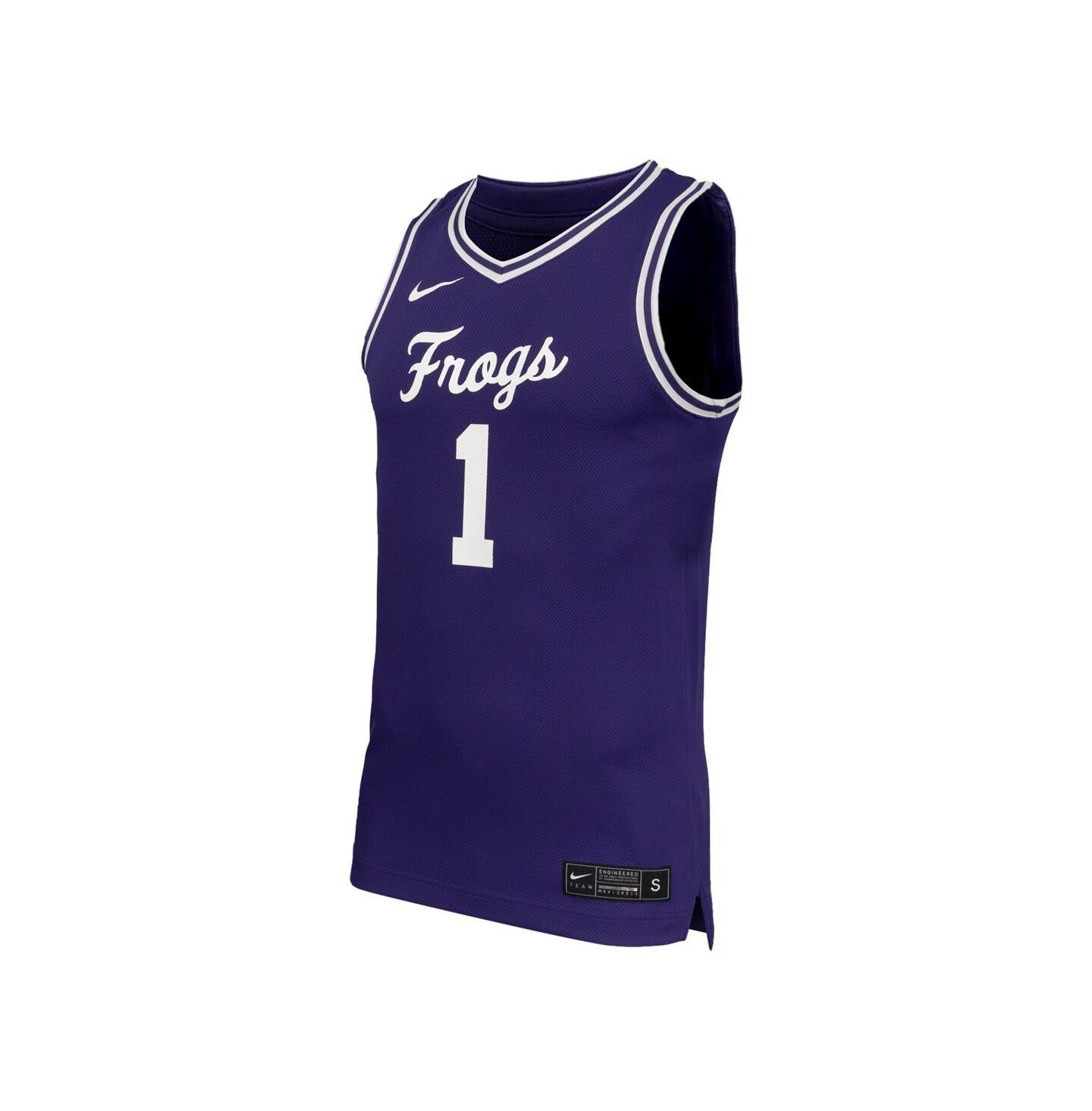 Мужской топ Nike 1 Purple TCU Horned Frogs Replica Basketball Jersey — фото 2