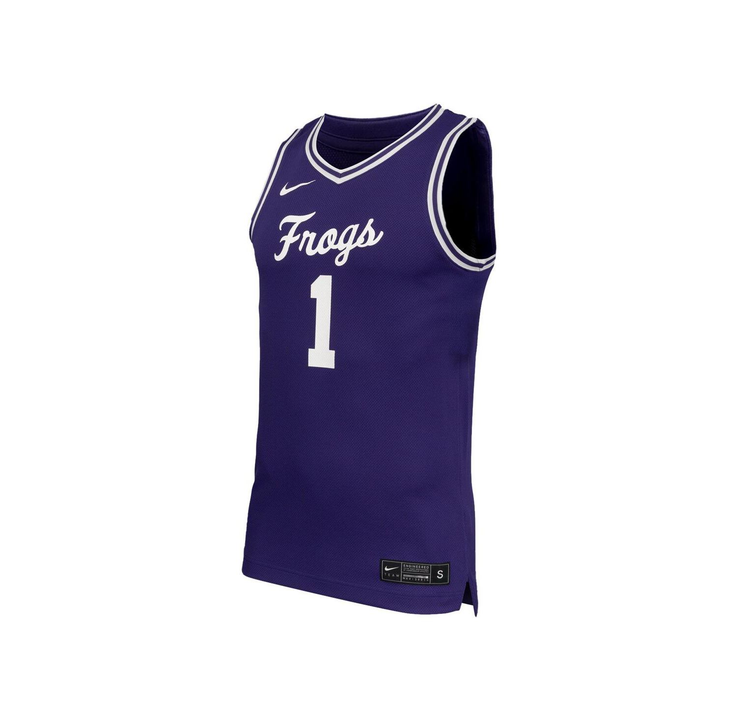 Men's 1 Purple TCU Horned Frogs Replica Basketball Jersey