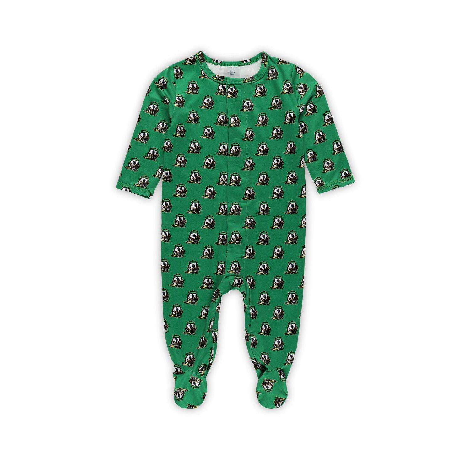Baby Boys and Girls Green Oregon Ducks Magnetic Closure Sleeper