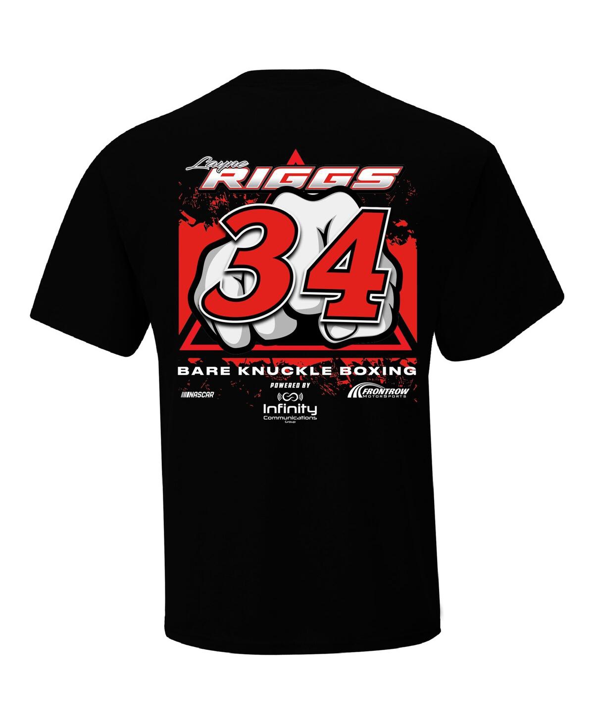 Checkered Flag Sports Men's Black Layne Riggs Bare Knuckle Boxing Car T-shirt In Black