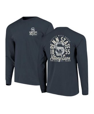 Men's Navy Penn State Nittany Lions Comfort Colors Mascot Overlay Long Sleeve T-Shirt