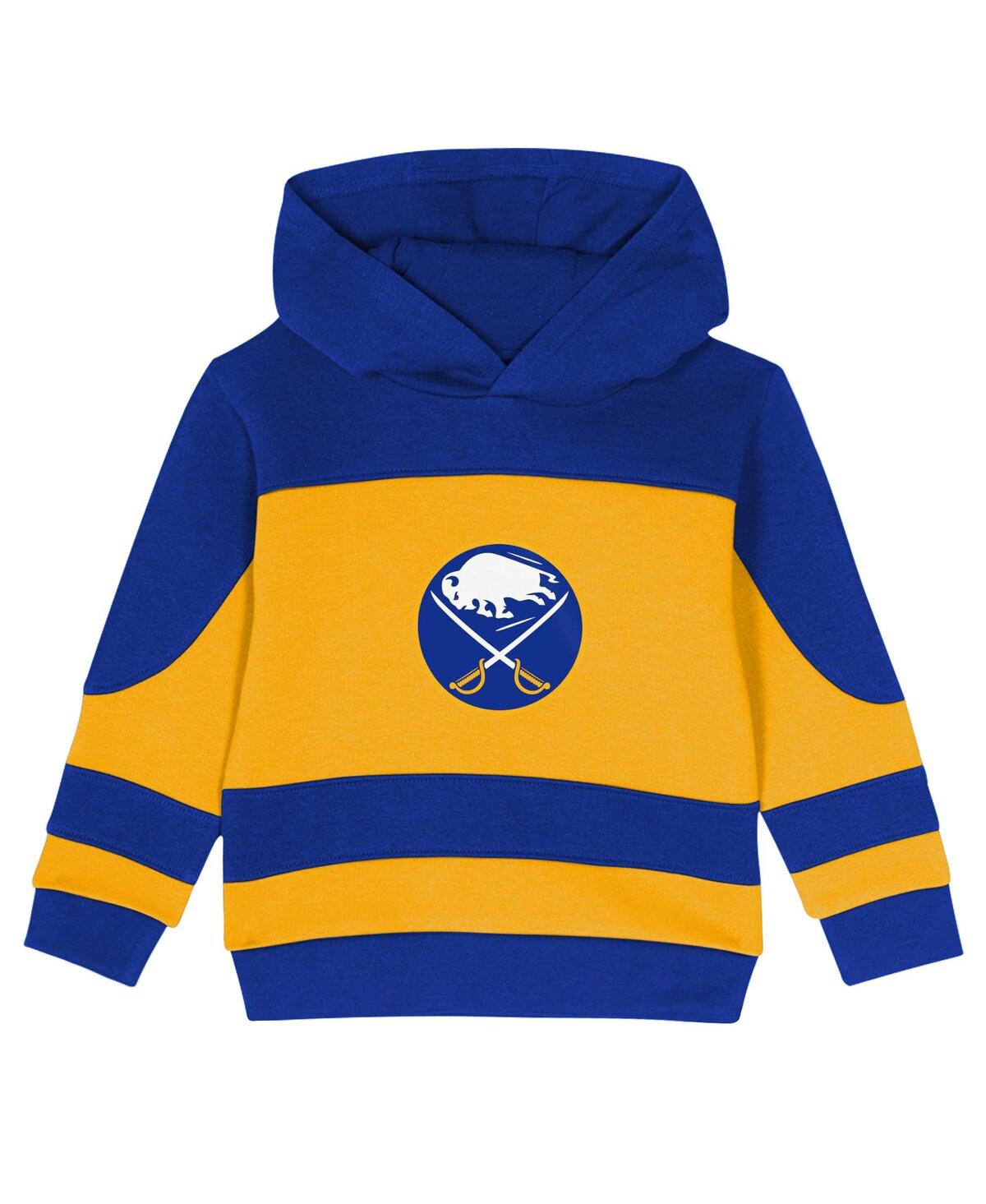 Outerstuff Toddler Royal/gold 2-piece Buffalo Sabres Puck Hero Fleece Hoodie And Sweatpants Set In Multi