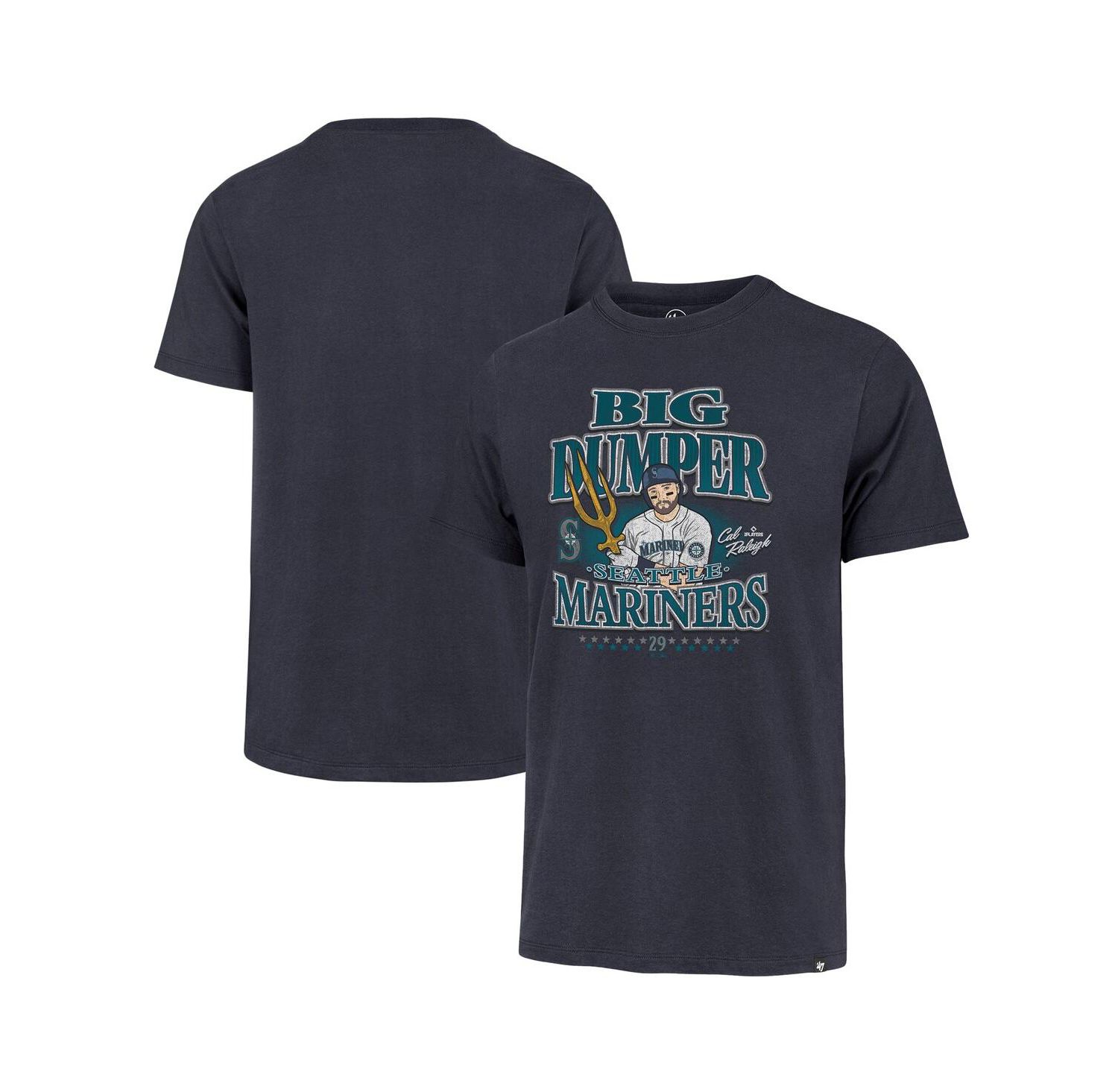 47 Brand Men's Cal Raleigh Navy Seattle Mariners Big & Tall Graphic T-Shirt