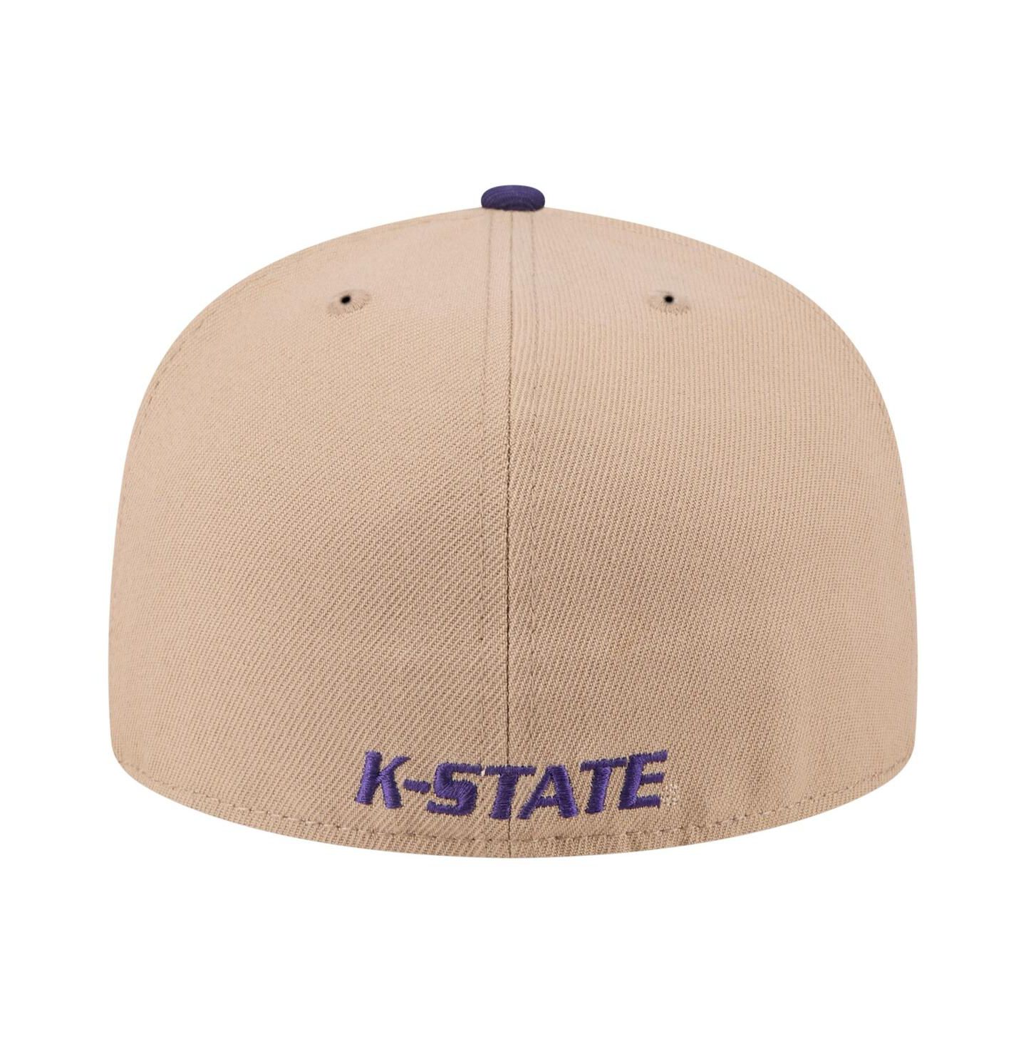 Мужская кепка New Era Khaki Kansas State Wildcats Two-Tone 59FIFTY Fitted Hat — фото 4