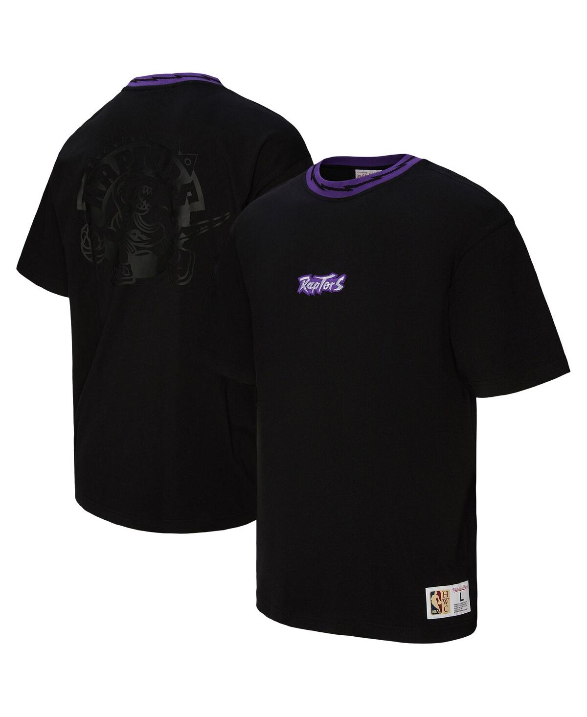 Mitchell & Ness Men's And Women's Black Toronto Raptors Playmaker Logo T-shirt In Black