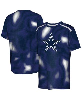 Outerstuff - Big Boys and Girls Navy Dallas Cowboys End Zone Dri-Tek T-Shirt