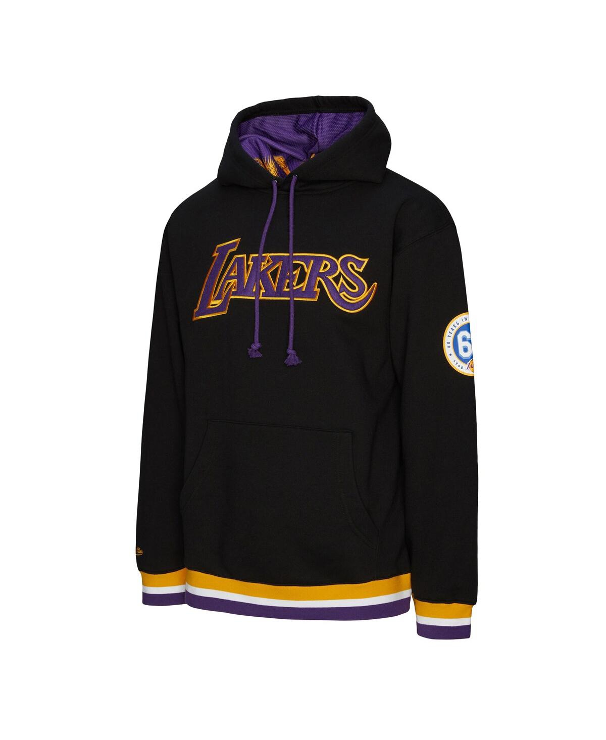 Mitchell & Ness Men's And Women's Black Los Angeles Lakers Heavyweight Hoodie In Black