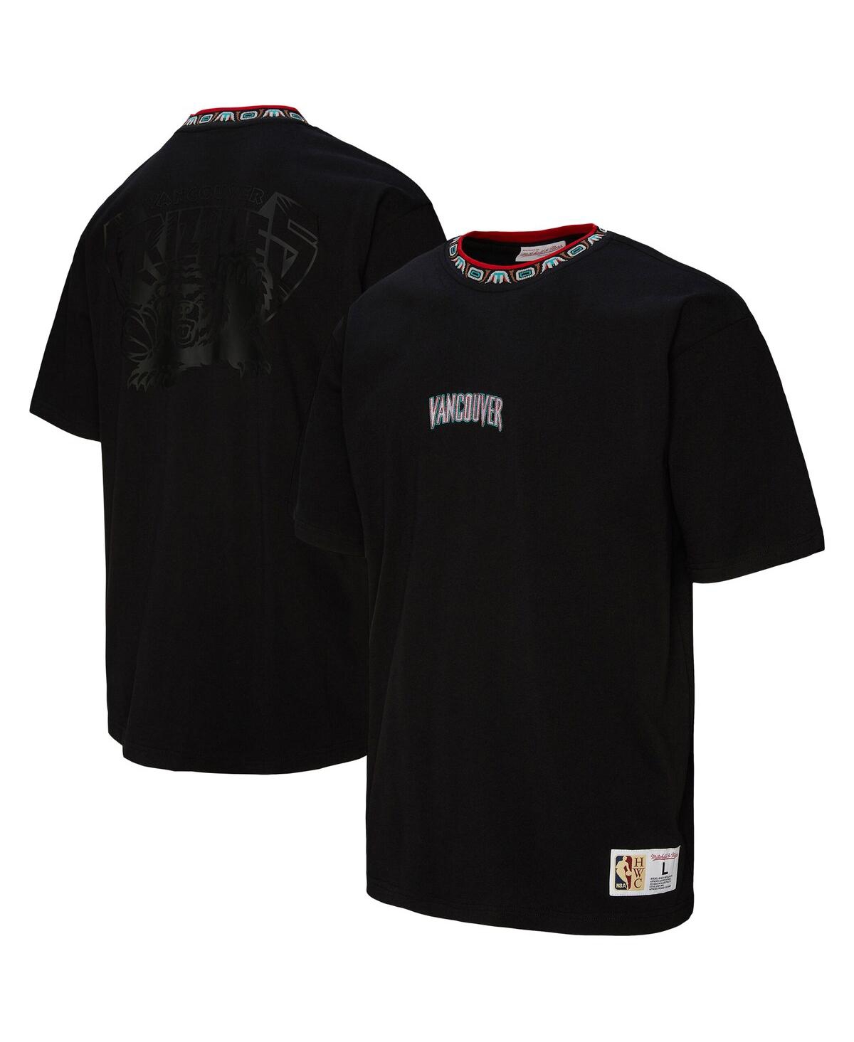 Mitchell & Ness Men's And Women's Black Vancouver Grizzlies Playmaker Logo T-shirt In Black