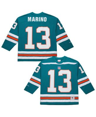 Mitchell & Ness - Men's Dan Marino Aqua Miami Dolphins Maxxed Out Fashion Hockey Jersey