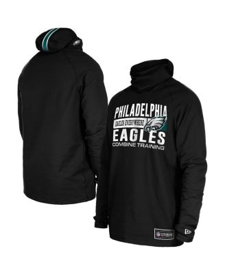 New Era - Men's Black Philadelphia Eagles Functional Fandom Balaclava Helmet Stripe Tri-Blend Hoodie
