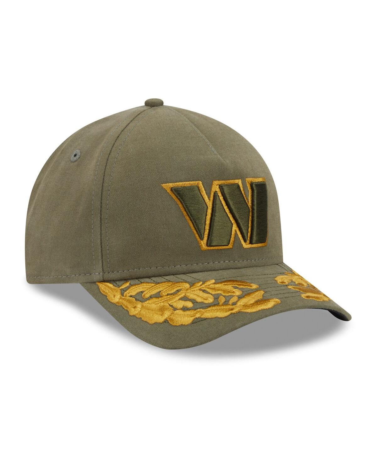 New Era x Alpha Industries Men's Olive Washington Commanders A-Frame 9FORTY Adjustable Hat
