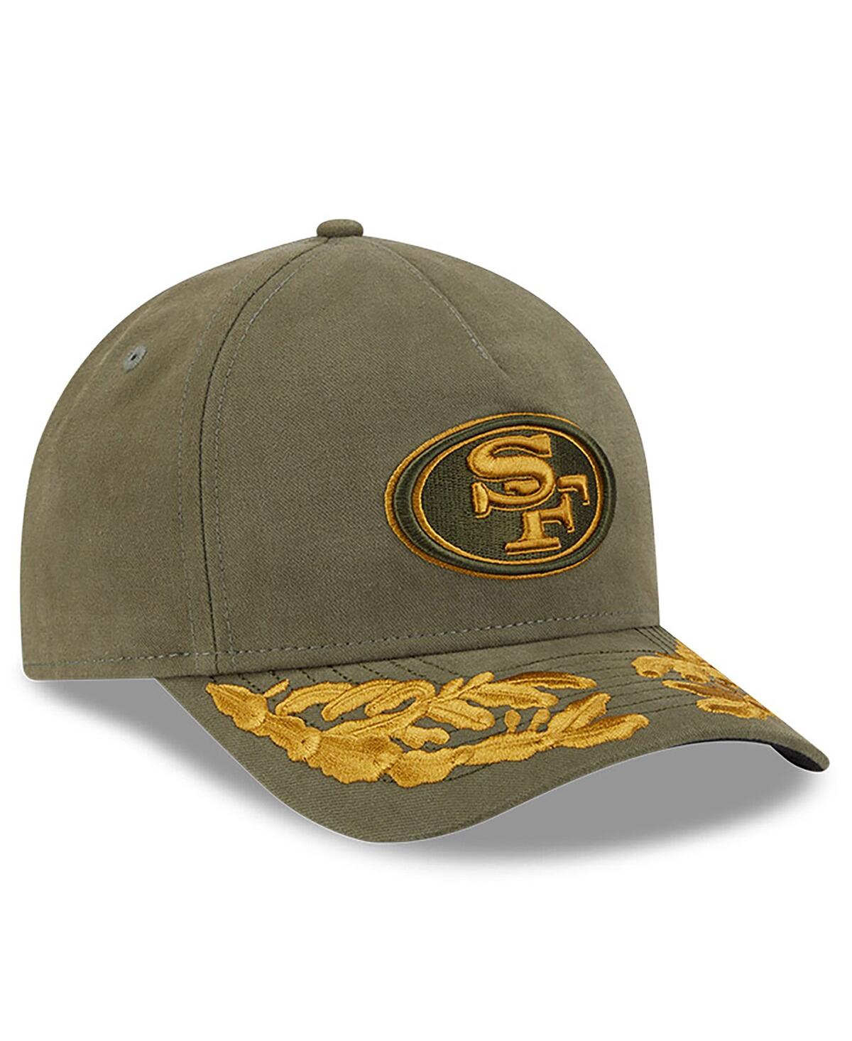 New Era X Alpha Industries Men's Olive San Francisco 49ers A-frame 9forty Adjustable Hat In Gray